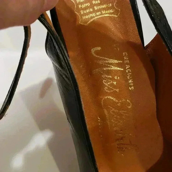 Vintage leather sling pumps - Picture 3 of 9